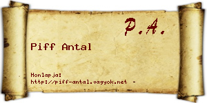 Piff Antal névjegykártya